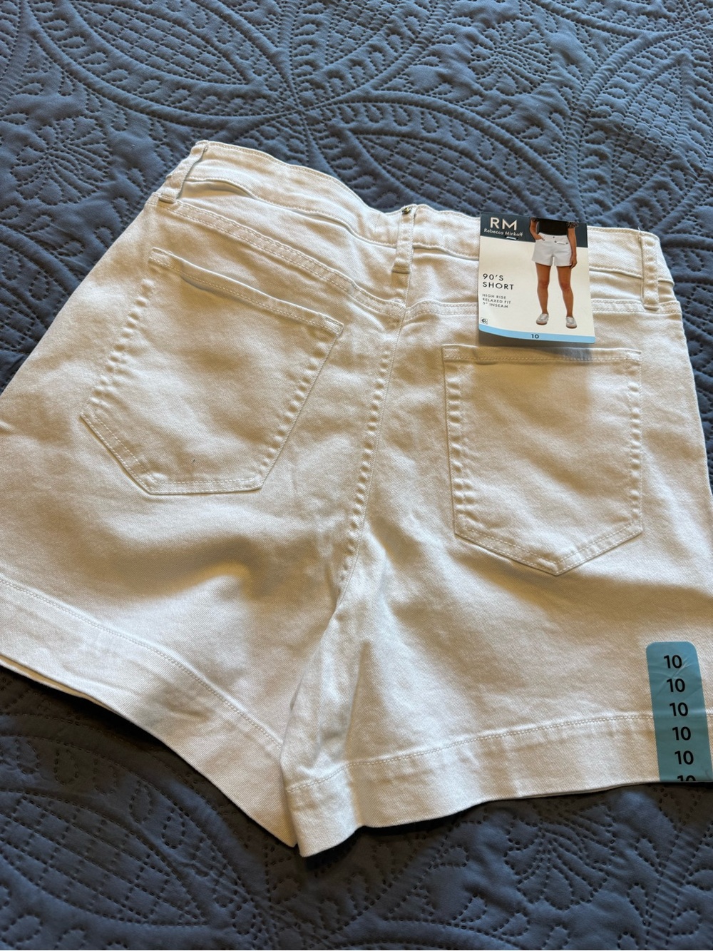 Rebecca Minkoff White 90's High-Rise Jean Shorts
